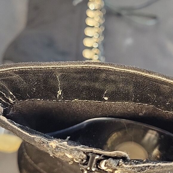 WILD DIVA FAUX SUEDE LICITE HEEL PEEP TOE LACE-UP FRONT BOOTIE - Picture 13 of 14